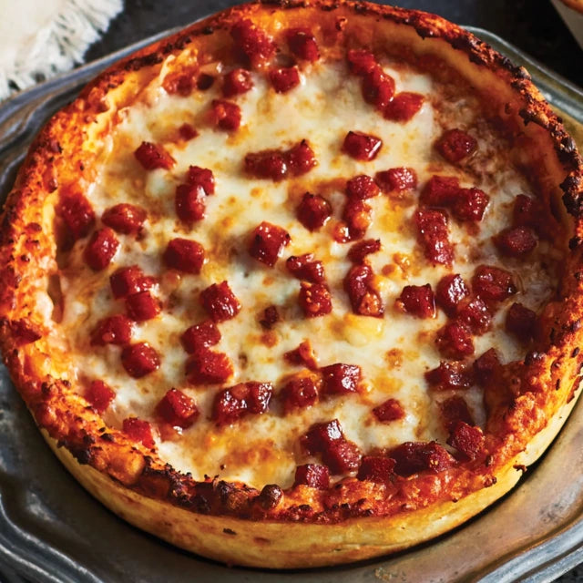Deep Dish Pepperoni Pizza