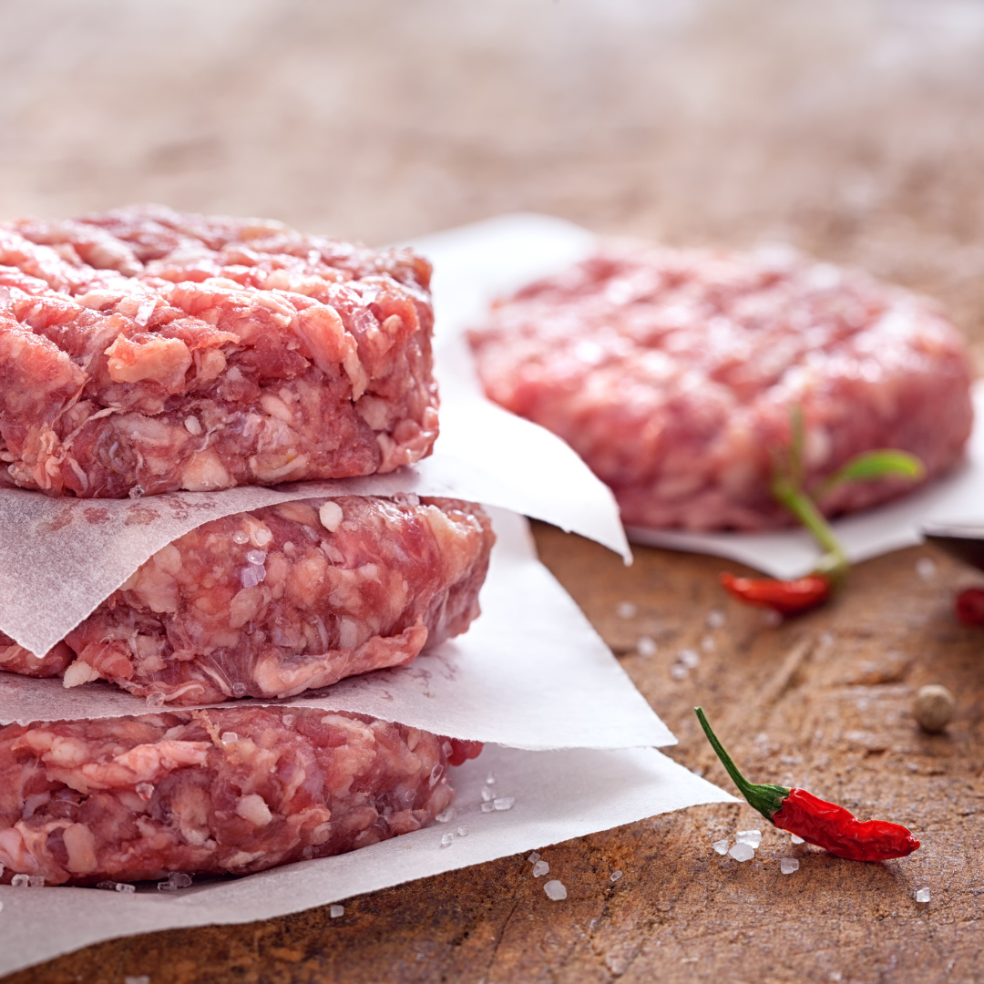 Pork & Beef Burgers - 4x 5oz