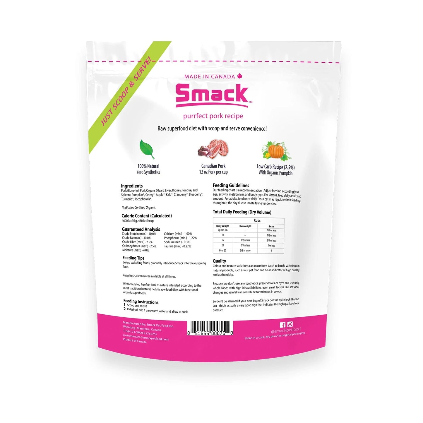Smack Purrfect Pork (Cat) - 1.5kg
