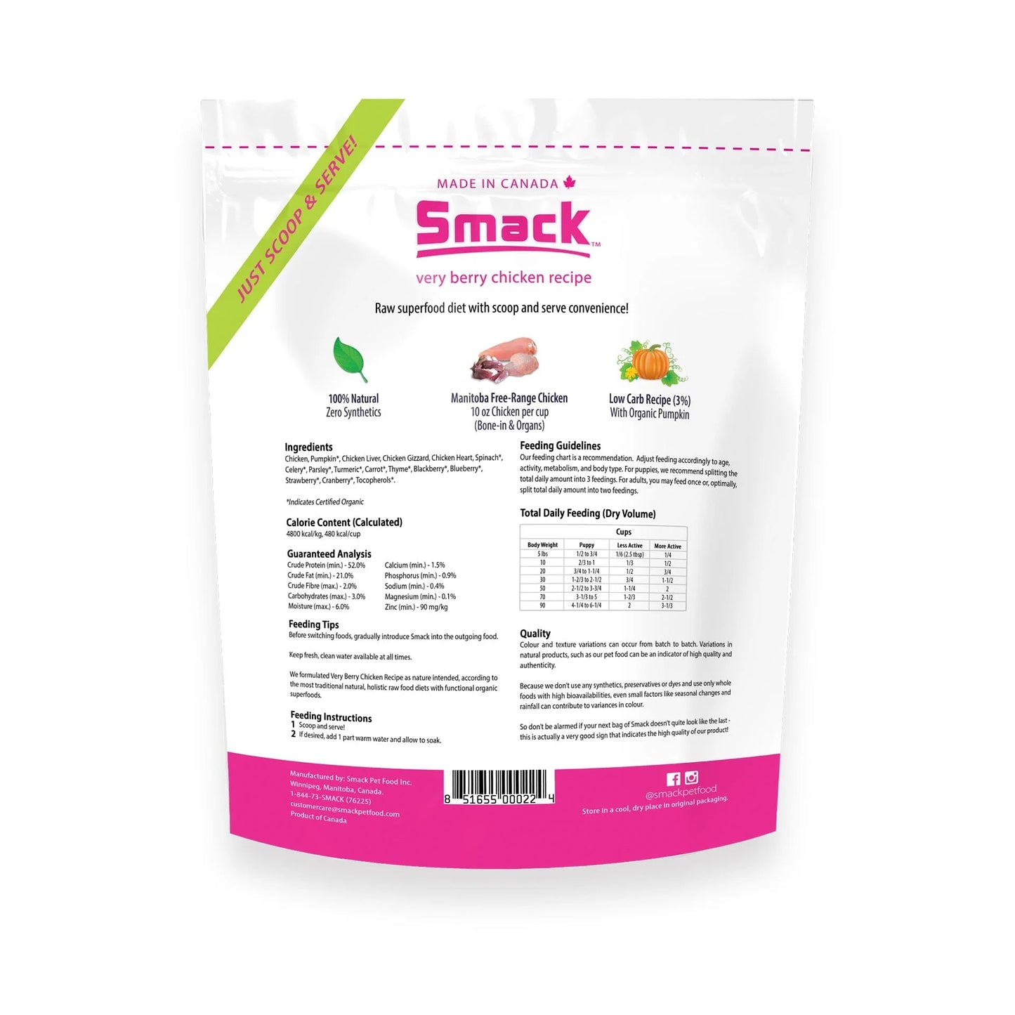 Smack Very Berry Chicken (Dog) - 2.5kg