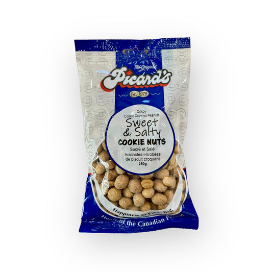 Bag of Picard's Sweet & Salty Cookie Nuts on a white background