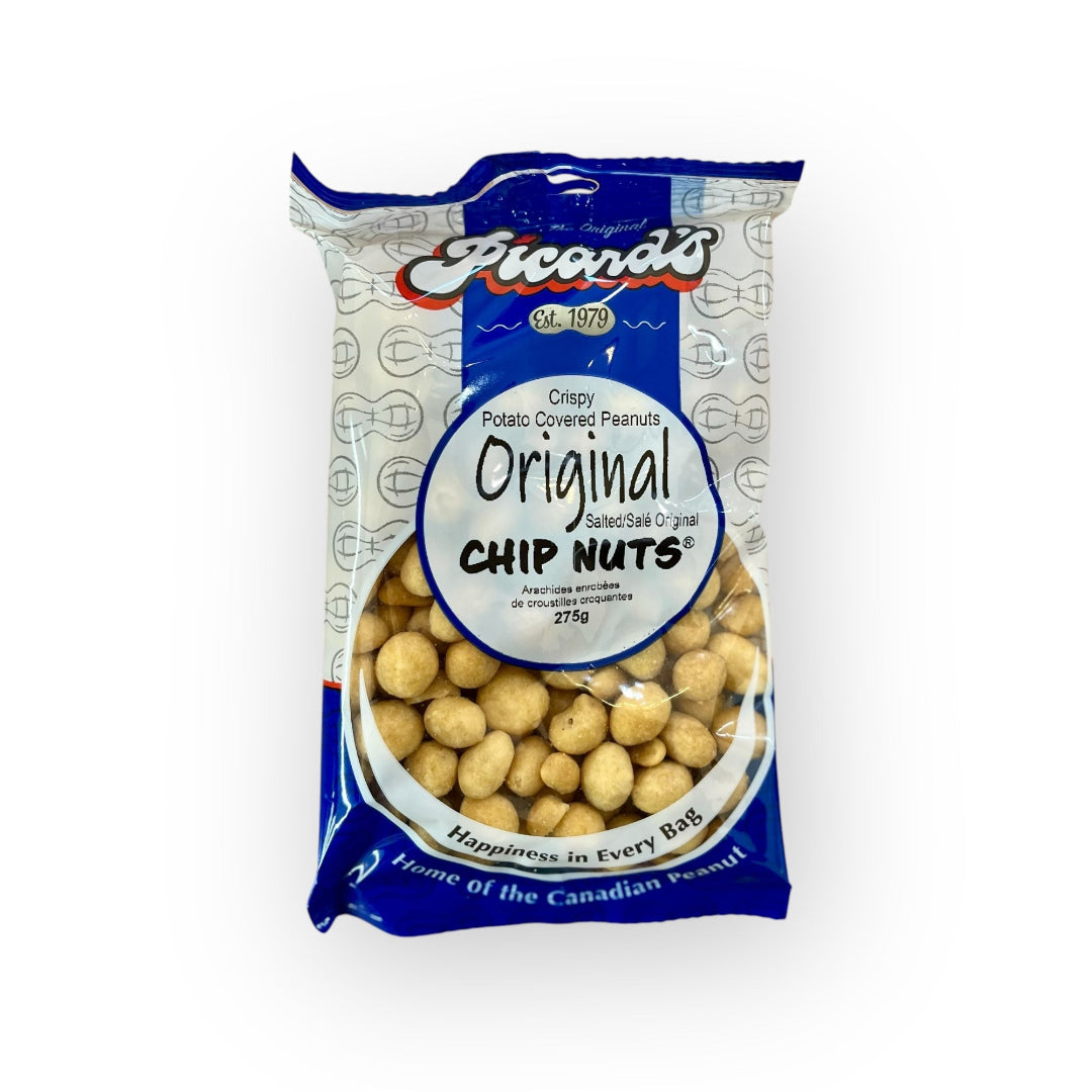 Packaged snack of 'Original Chip Nuts' with Picard's branding on a white background