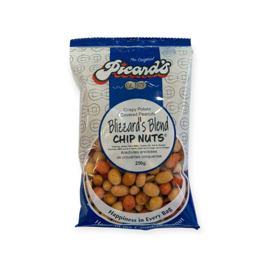 Bag of Picard's Blizzard's Blend Chip Nuts on a white background